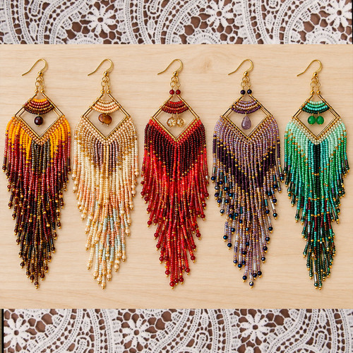Dancing Prism Beaded Earrings
