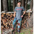 AMAN PANTS Cotton Stonewash Ohm Print Patchwork Men's Cargo Pants