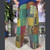 AMAN PANTS Cotton Stonewash Ohm Print Patchwork Men's Cargo Pants