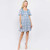 SPRING FLING DRESS Cotton Circle Flower Flowy Sleeve Ruffle Mini Dress With Lace Detail
