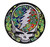 GRATEFUL DEAD FLORAL STEAL YOUR FACE Embroidered Hippie Patch (8 inches)