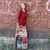 EZMAY TOP Rayon Spandex Solid Long Sleeve Criss Cross Back Top