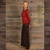 LAURA TOP Rayon Spandex Solid Long Sleeve Top w/ Side Cinches