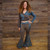 DIVIDED SKIES TOP Cotton Lycra Donut Print 2 Tone & Donut Applique' Long Sleeve Crop Top Wrap Jacket