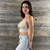 PEEK-A-BOO COVER UP Cotton Lined Crochet Cover Up w/Drawstring peek-A-Boo