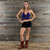 STAR LIGHT SHORTS Cotton Lycra Tie Dye Razor Cut Booty Shorts Black