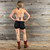 STAR LIGHT SHORTS Cotton Lycra Tie Dye Razor Cut Booty Shorts Black