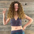 GAMEHENDGE BRALETTE Cotton Lycra Small Donut Print Bralette w/ Small Spaced Out Donut Embroidery In Center Of Bra