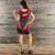 DESERT SUNSET MINI DRESS Rayon Spandex Tie Dye Peek-A-Boo Body Con Mini Dress