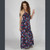 MUST HAVE BEEN THE ROSES MAXI HALTER DRESS Cotton Lycra Grateful Dead Multi Steal Your Face & Roses Print  Maxi Halter Dress