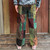 CATFISH JOHN PANTS Cotton Patchwork Drawstring & Elastic Waist Pants w/ Grateful Dead Assorted Block Prints