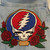 EST. 1965 VEST Stretch Denim Button Up Vest w/ Grateful Dead Steal Your Face & Roses Embroidery