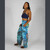 BEACH BUM BLISS PANTS Cotton Patchwork Tie Dye Beach Pant w/ Pockets