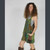 COASTAL SPIRIT MINI DRESS Heavy Cotton Shining Wash Patchwork  Solid Overall Mini Dress w/ 5 Pockets  