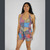 SANDY TOES TOP Cotton Knit Patchwork Chest Cover Up