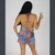 SANDY TOES TOP Cotton Knit Patchwork Chest Cover Up