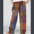 SHAKEDOWN SHROOM PANTS Cotton Patchwork Grateful Dead Appliqué', Print & Mushroom Print Mens Pants w/Elastic Waist, Drawstring & Pockets