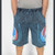 TERRAPIN SHORTS Fine Cotton Piping Shining Wash w/ Grateful Dead Steal Your Face On Side Shorts w/ Elastic Waist , Drawstring & Pockets