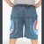 TERRAPIN SHORTS Fine Cotton Piping Shining Wash w/ Grateful Dead Steal Your Face On Side Shorts w/ Elastic Waist , Drawstring & Pockets