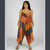MYSTIC TRAVELER JUMPSUIT Cotton Om Print Patchwork Tie Strap Wide Leg Jumpsuit w/ Pockets •