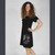 THE WHEEL MINI DRESS Cotton Lycra Cap Sleeve Mini Dress w/ Grateful Dead Peace Sign Print