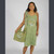 TORE UP MINI DRESS Cotton Lycra Razor Cut Spaghetti Strap Dress w/Grateful Dead Steal Your Face Tonal Embroidery • Olive • S-M-L-XL