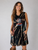 60TH MINI DRESS Cotton Lycra Tie Dye Razor Cut Hourglass Tank Dress w/ Grateful Dead 60th Anniversary Embroidey & Pockets • Black • S-M-L-XL