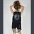 THE WHEEL VEST Cotton Lycra Fringe Vest w/ Grateful Dead Peace Sign Print