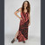 DUSTY ROSE DRESS Rayon Spandex Tie Dye Maxi Dress w/ Loop Hole Back