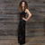 HEY BABE DRESS Spandex Rayon Mudmee Tie Dye Circle Neck Line Maxi Dress w/ Front Slit