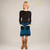 MIDNIGHT STROLL SKIRT Cotton Stonewash Patchwork Short Skirt w/ Outter  Stitching  Detail & Pockets