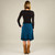 MIDNIGHT STROLL SKIRT Cotton Stonewash Patchwork Short Skirt w/ Outter  Stitching  Detail & Pockets
