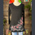 SCARLET SHIRT Cotton Spandex Long Sleeve Long top Multi Grateful Dead Steal Your Face Flower Print