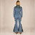 MOJO JACKET Cotton Fleece Stonewash & Patchwork Long  Sleeve  Zip Up Jacket w/ Pockets