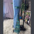 MOJO PANTS Cotton Fleece Stonewash & Patchwork Pants w/ Pockets