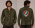 UNCLE JOHN SHIRT Cotton Enzyme Washed Long Sleeve Button Up Collar Shirt w/ Large Grateful Dead Steal Your Face Print & Bolt Buttons