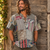 BODHI SHIRT Nepali Striped Patchwork Over dyed Cotton Button-Up Men's Hippie Shirt