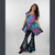BE-IN TOP Cotton Spandex Cap T-Angle Cap Sleeve Flowy Top Tie Dye