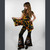 BE-IN TOP Cotton Spandex Cap T-Angle Cap Sleeve Flowy Top Tie Dye