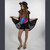BE-IN T-SHIRT Cotton Spandex Cap Sleeve T- Shirt Tie Dye