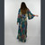 Sari Silk Patchwork Upcycled wrap top with flowy sleeves