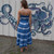 OCEANSIDE SKIRT/DRESS Crepe Rayon Tie Dye Tiered Maxi Skirt Drawstring Elastic Waist