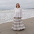 OCEANSIDE SKIRT/DRESS Crepe Rayon Tie Dye Tiered Maxi Skirt Drawstring  Elastic Waist