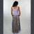APRIL MAY MAXI SKIRT Cotton Floral Print Overdye Patchwork Back Elastic Waist Paneled Maxi Skirt w/ Pockets