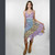 APRIL MAY SHORT DRESS Cotton Floral Print Overdye Patchwork Sweetheart Neckline Halter Short Dress w/ Scalloped Hem Line & Outside Pockets