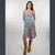 APRIL MAY SHORT DRESS Cotton Floral Print Overdye Patchwork Sweetheart Neckline Halter Short Dress w/ Scalloped Hem Line & Outside Pockets