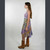 APRIL MAY SHORT DRESS Cotton Floral Print Overdye Patchwork Sweetheart Neckline Halter Short Dress w/ Scalloped Hem Line & Outside Pockets