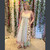 APRIL MAY MAXI DRESS Cotton Floral Print Overdye Patchwork Maxi Dress w/ Cotton Spandex Bust w/ Adjustable Spaghetti Straps, Back Elast Bobbing & Pockets