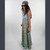 APRIL MAY MAXI DRESS Cotton Floral Print Overdye Patchwork Maxi Dress w/ Cotton Spandex Bust w/ Adjustable Spaghetti Straps, Back Elast Bobbing & Pockets