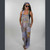 APRIL MAY OVERALLS Cotton Floral Print Overdye Patchwork 5 Pocket Wide Leg Overalls w/ Adjustable Straps
